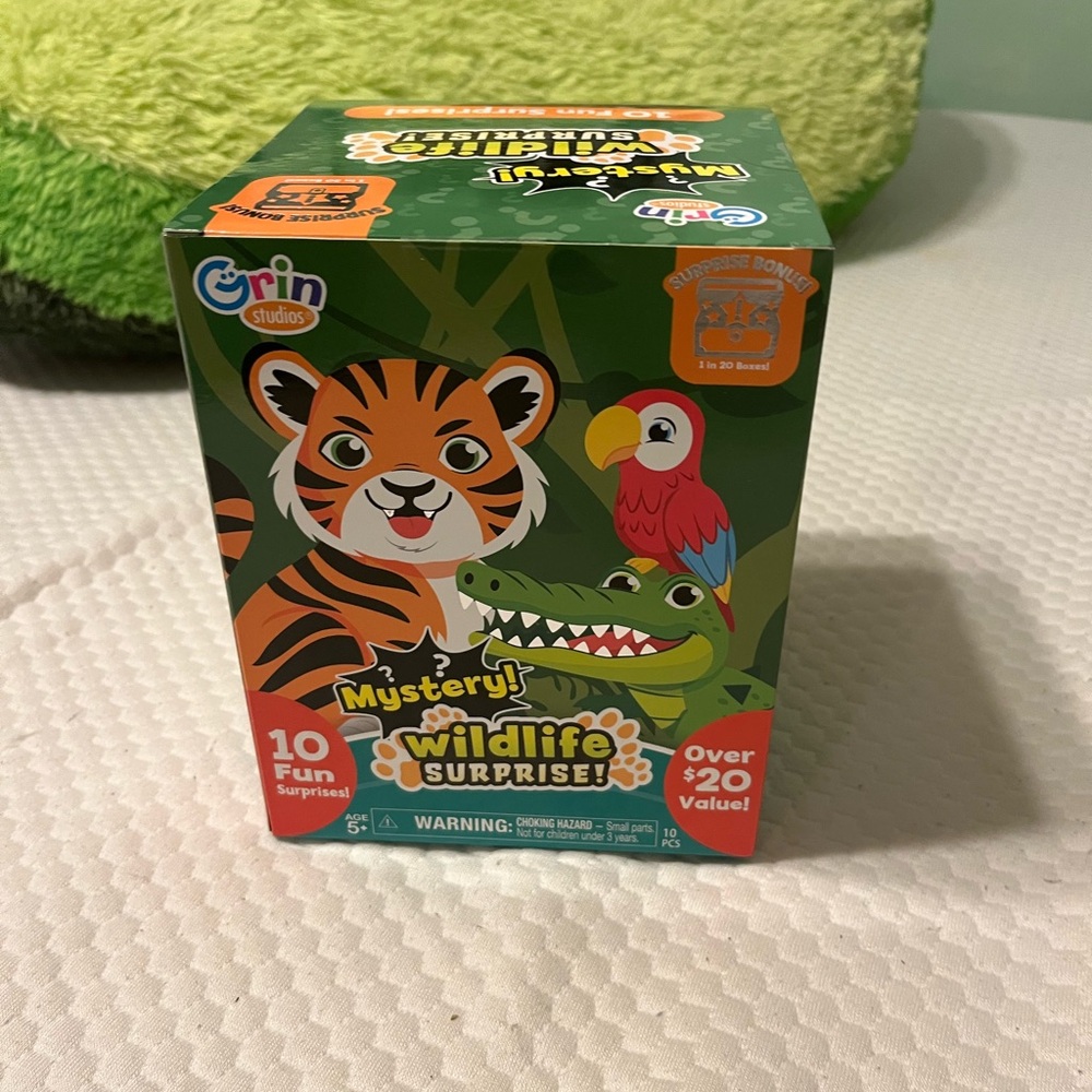 Green and Orange Stuffed Animal Toy Box